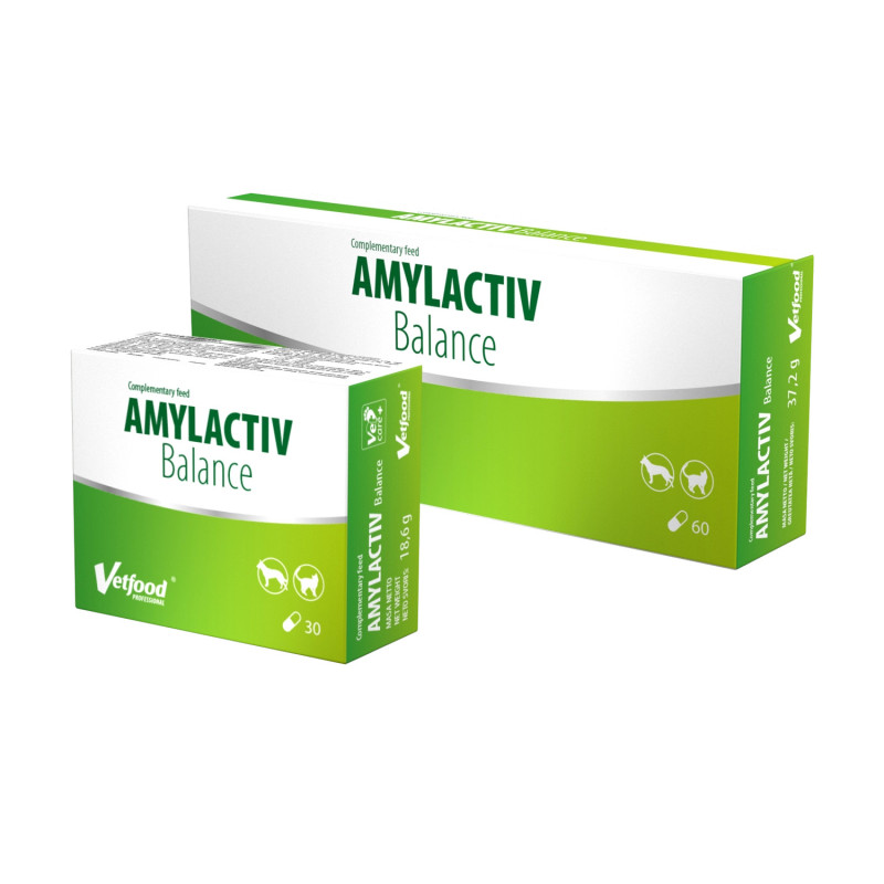Vetfood Amylactiv Balance - preparat wspomagający trawienie u psów, kotów