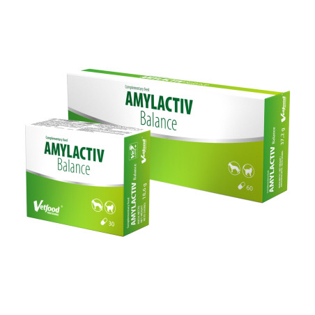 Vetfood Amylactiv Balance - preparat wspomagający trawienie u psów, kotów