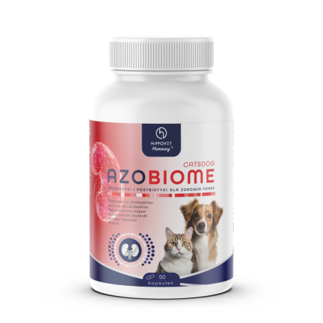 Hippovet Azobiome - 50 kaps. - probiotyk przy schorzeniach nerek dla psów, kotów