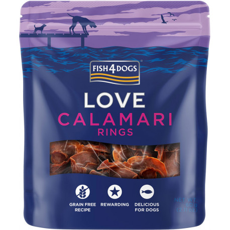 Fish4Dogs Love Calamari Rings - 75g - krążki z kalmarów dla psów