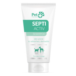 Vetfood Septiactiv - 125ml - szampon przeciwłojotokowy dla psów, kotów