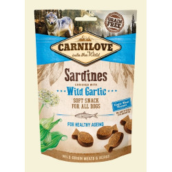 Carnilove Semi-Moist Snack Sardines Enriched With Wild Garlic - 200g - przysmaki dla psów