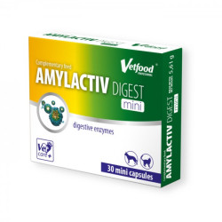 Vetfood Amylactiv Digest mini - 30 kaps. - enzymy trawienne dla psów, kotów