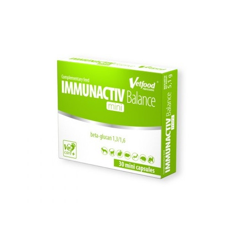 Vetfood Immunactiv Balance mini - 30 kaps. - preparat na odporność dla psów, kotów