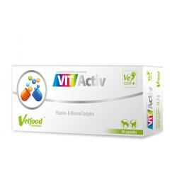 Vetfood VitActiv - 60 kaps. - preparat witaminowy dla psów, kotów