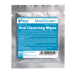 Vetfood Maxi/Guard Oral Cleansing Wipes - 10 szt. - chusteczki do zębów dla psów, kotów