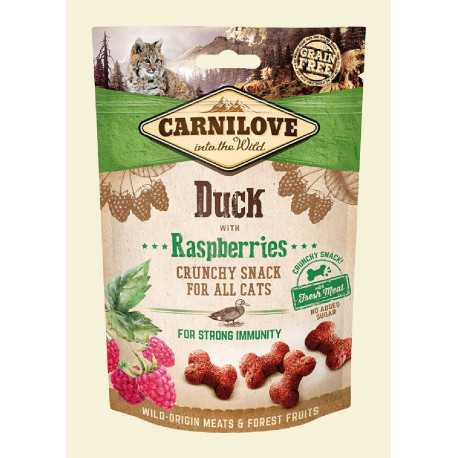 Carnilove Crunchy Snack Duck & Raspberries With Fresh Meat - 50g - przysmaki dla kotów