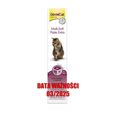 GimCat Malt-Soft Extra - 20g - pasta odkłaczająca dla kotów