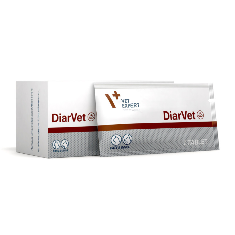 VetExpert DiarVet - tabletki na biegunkę dla psów, kotów