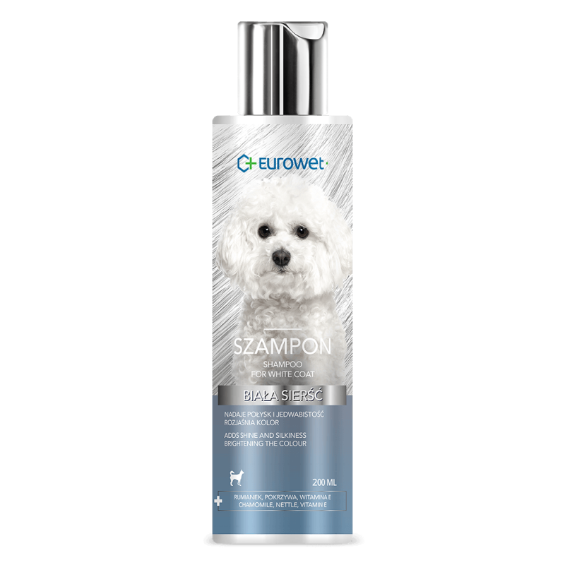 Eurowet Szampon Biała Sierść - 200ml - szampon dla psów z jasną i białą sierścią