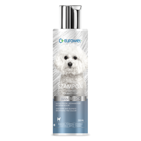 Eurowet Szampon Biała Sierść - 200ml - szampon dla psów z jasną i białą sierścią